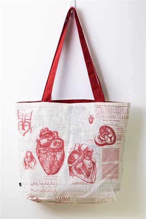 Anatomy Heart Tote Bag .